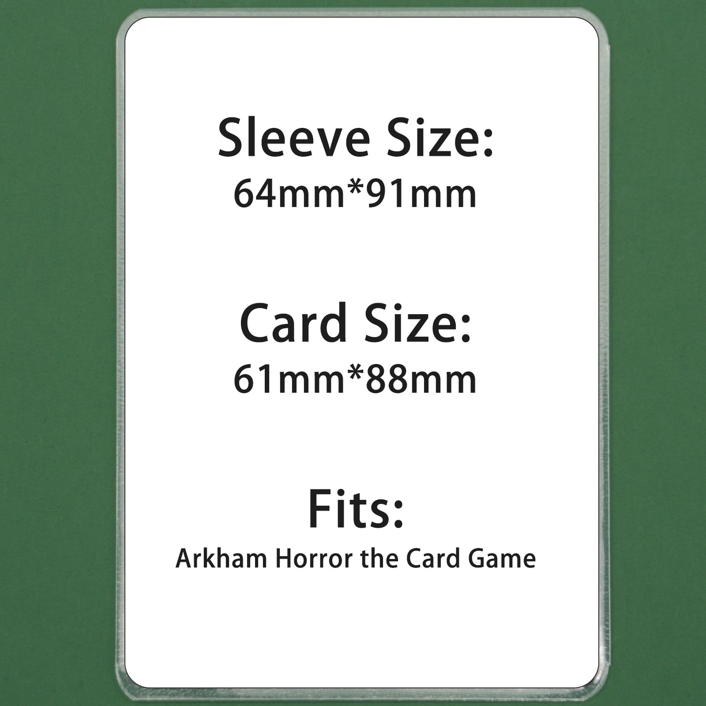50pcs Round Corner Card Sleeves (Clear one side, frosted one side; Multisize)