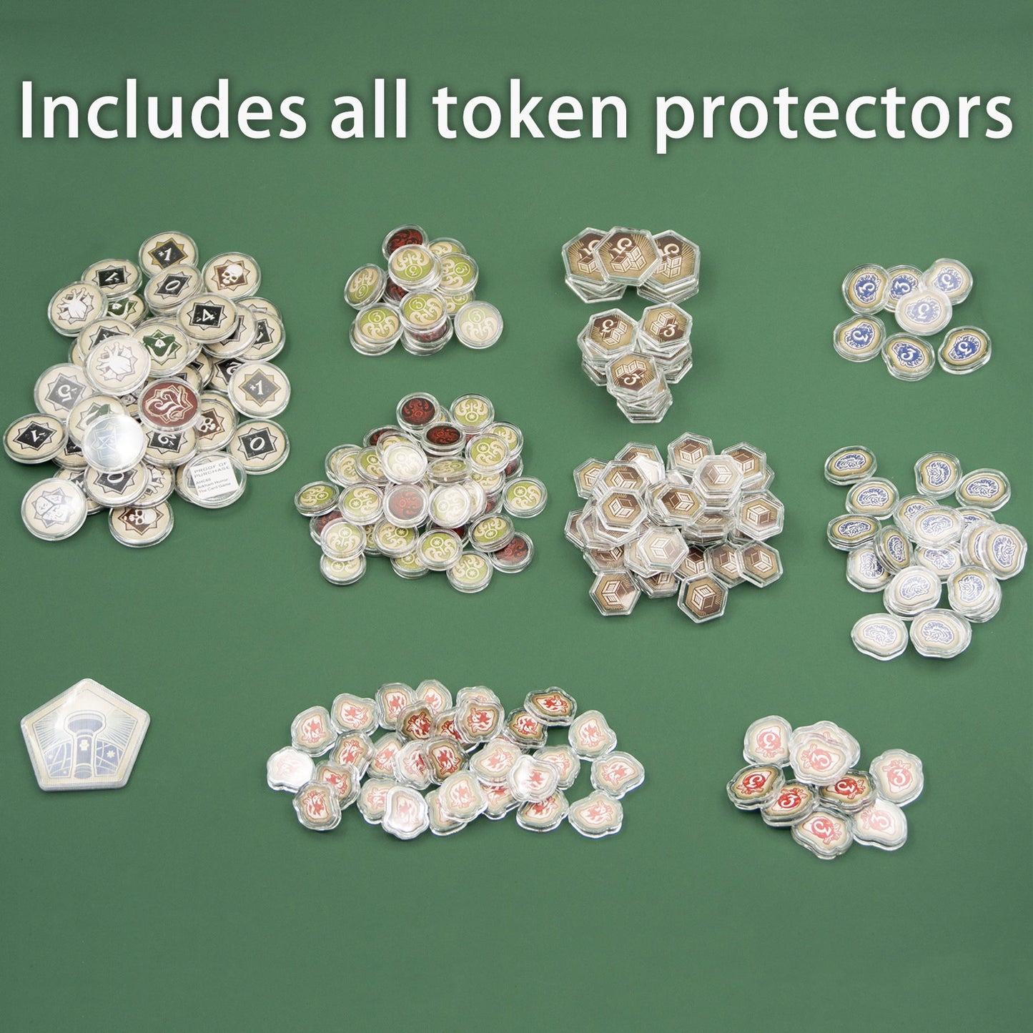 Arkham Horror LCG Token Protectors (Full set, including damage, horror, resource, clue/doom and chaos token sleeves)