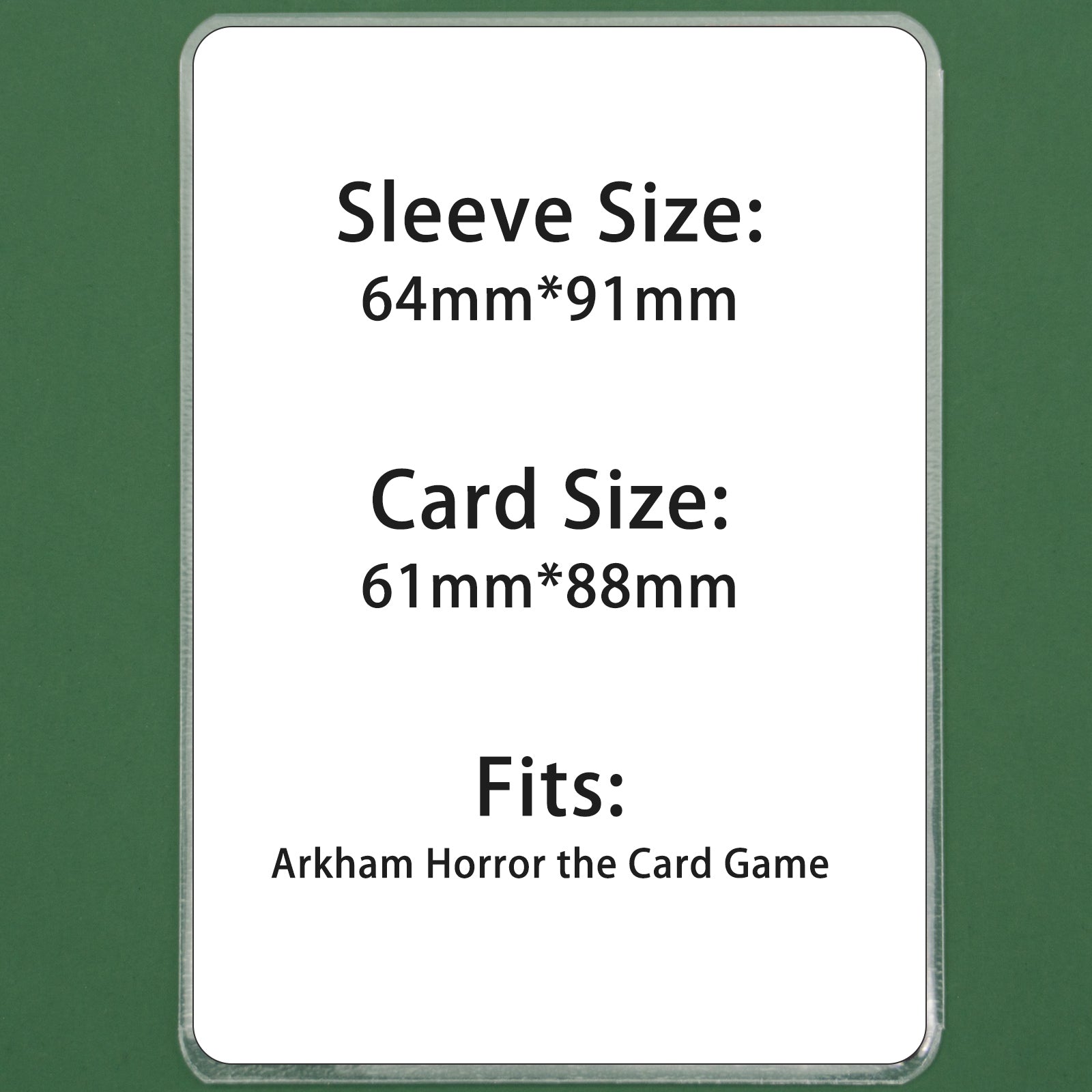50pcs Round Corner Card Sleeves (Clear front / Frosted back)  Board Game  Turtle