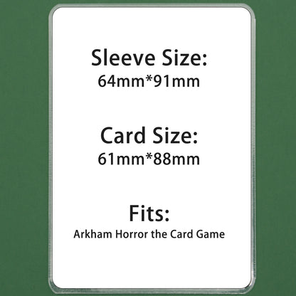 50pcs Round Corner Card Sleeves (Clear one side, frosted one side; Multisize)
